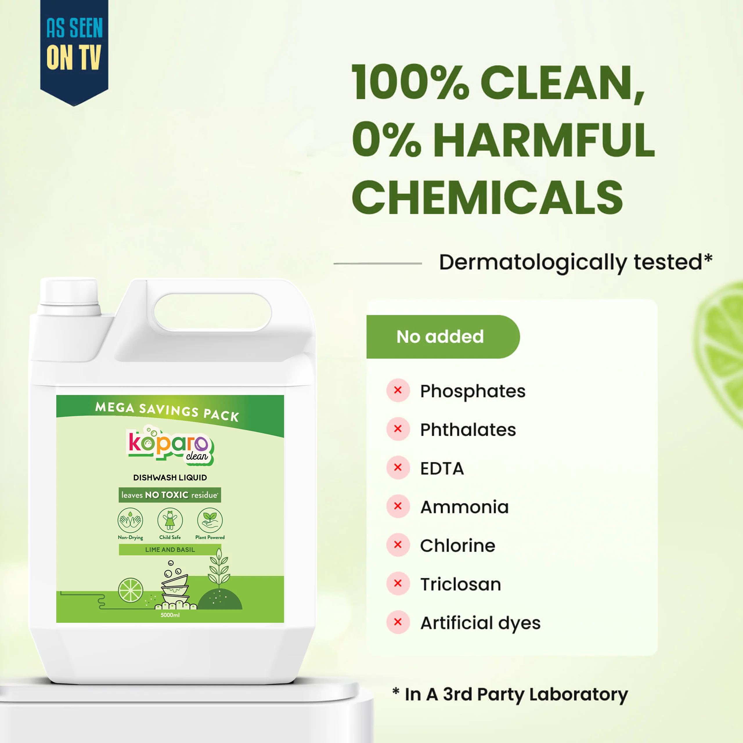 Natural Dishwashing Liquid - Lime - Image 3
