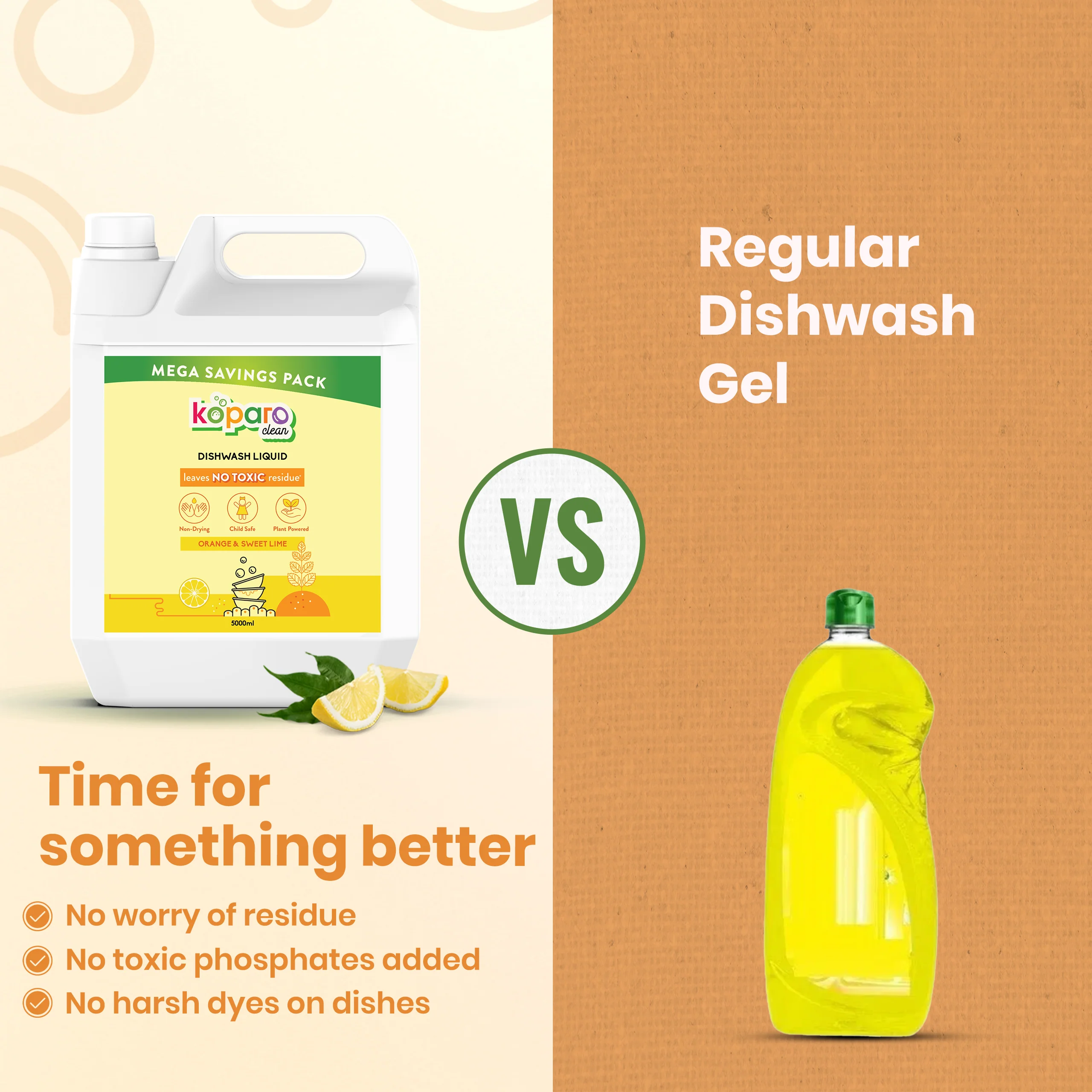 Natural Dishwashing Liquid – Orange & Sweet Lime - Image 3