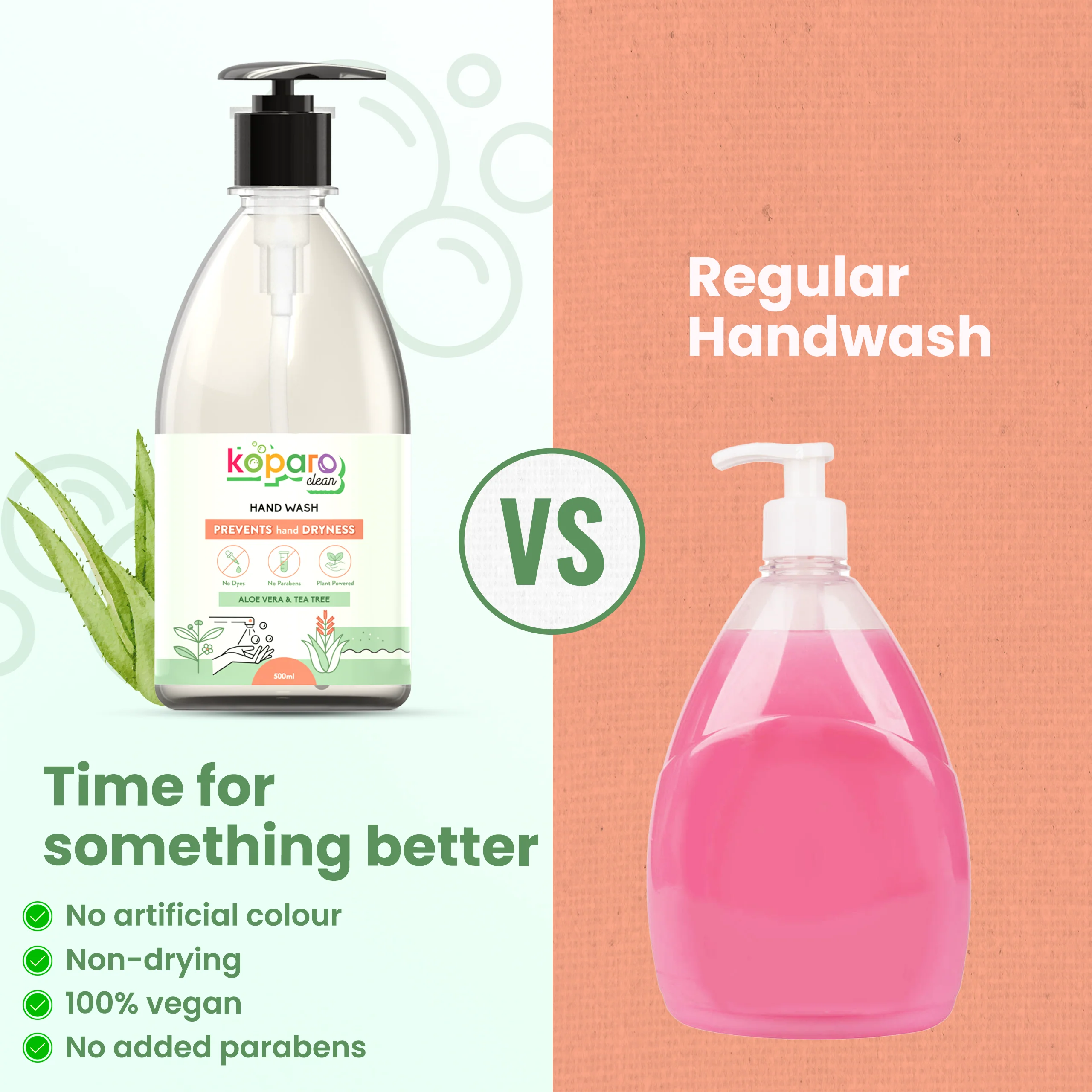 Hand Wash – Natural & Skin-Friendly - Aloe & Green Tea - Image 3