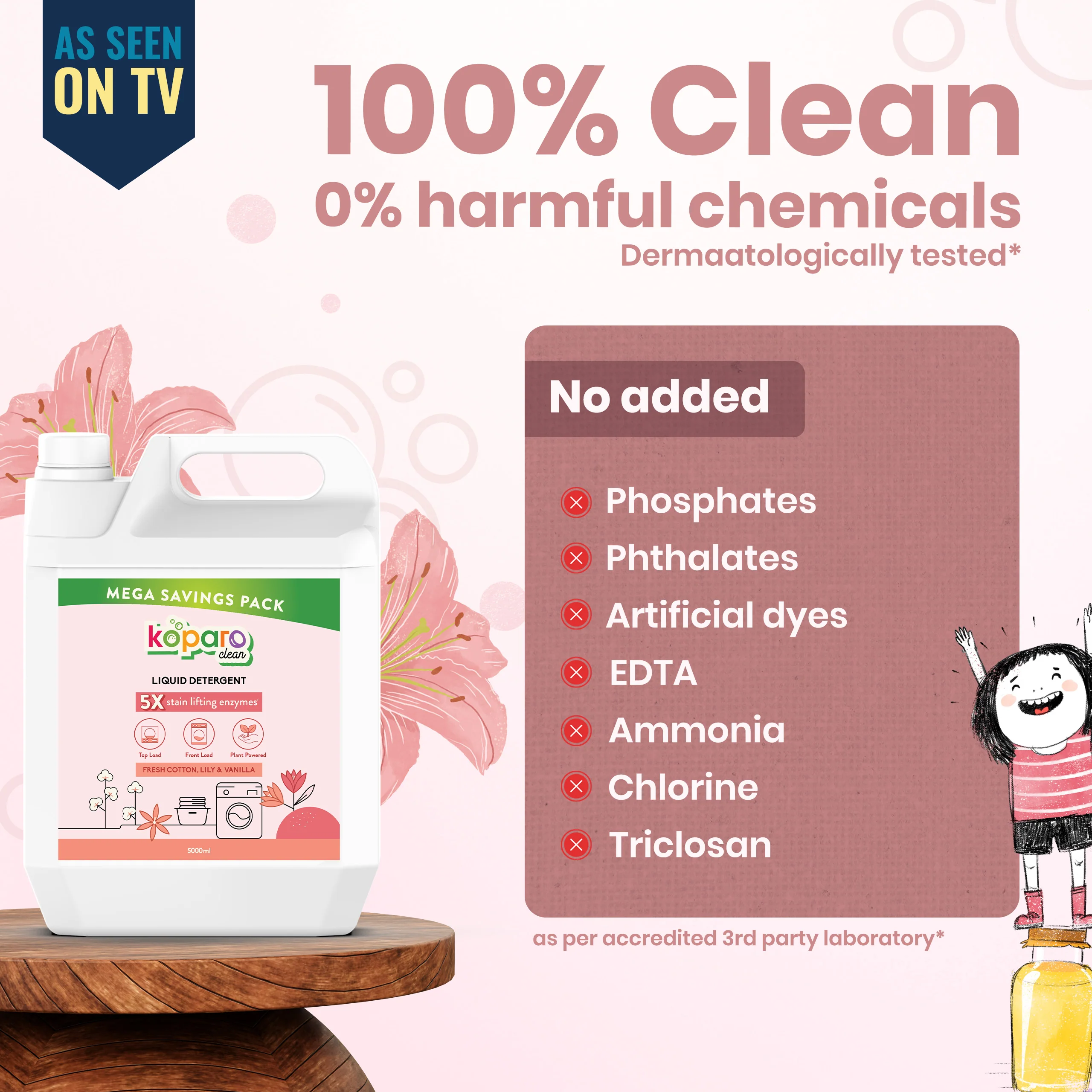 Natural Top Load Laundry Liquid – Fresh Cotton - Image 3