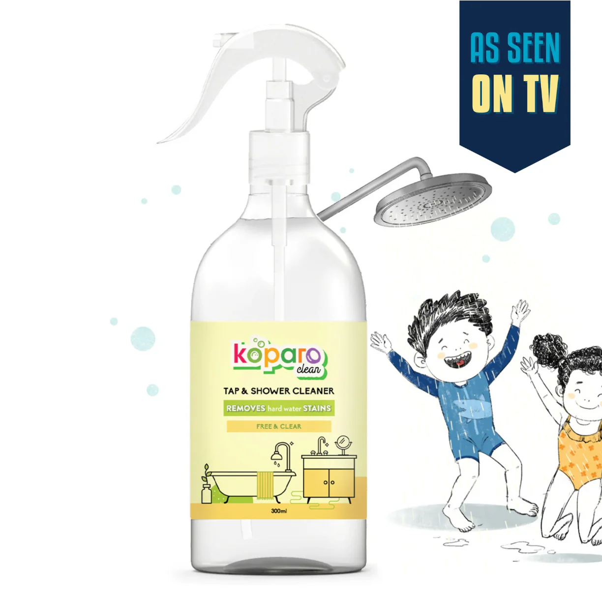 Superhero Cleaning Kit – Degreaser - 400ml, Tap & Shower Cleaner - 300ml, Wood Surface Cleaner - 300ml, Descaler - 4 Sachets - Image 5